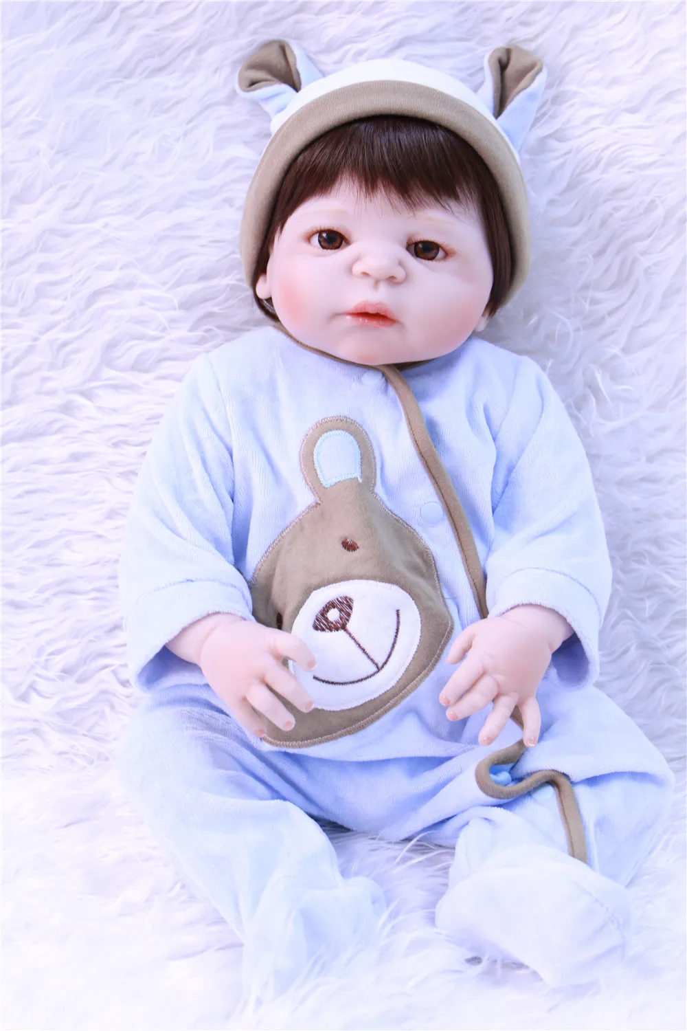 

Hot sale 55cm full silicone reborn dolls wholesale lifelike baby boys girls newborn fashion doll Christmas gift new year gift