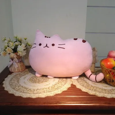 Новинка, Kawaii, плюшевая подушка для кошки на молнии, только кожа, без полипропилена, хлопок, печенье, детские игрушки, большая наволочка, подарки, 40*30 см