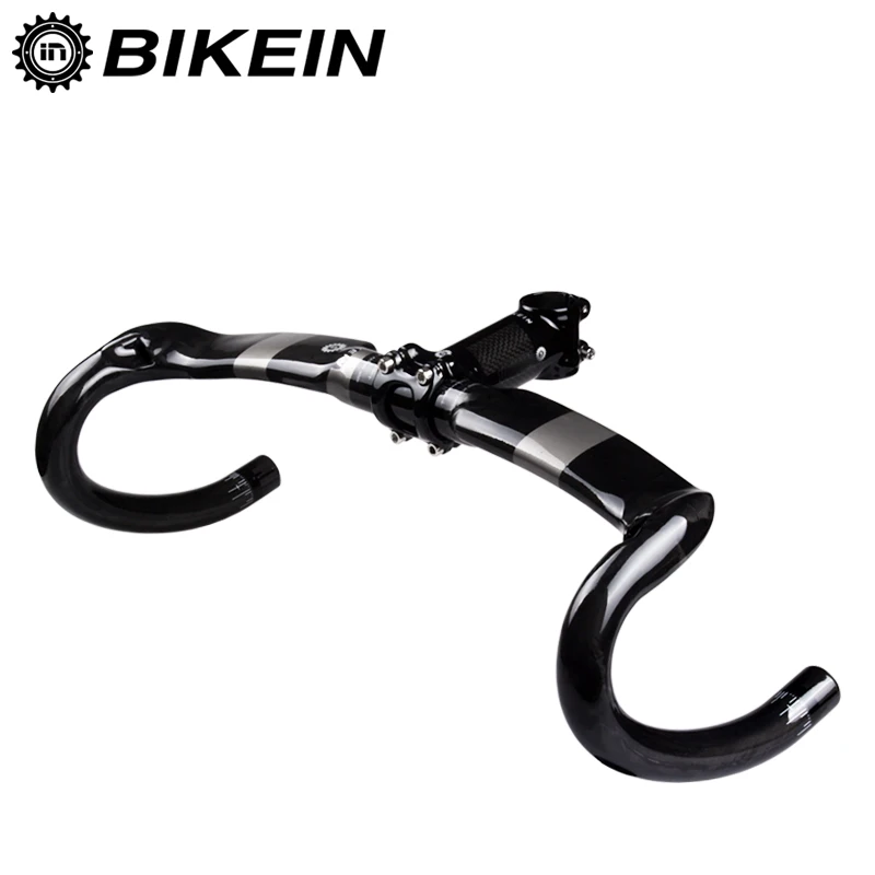 BIKEIN из углеродного волокна руль для шоссейного велосипеда падение бар 400/420/440 мм и