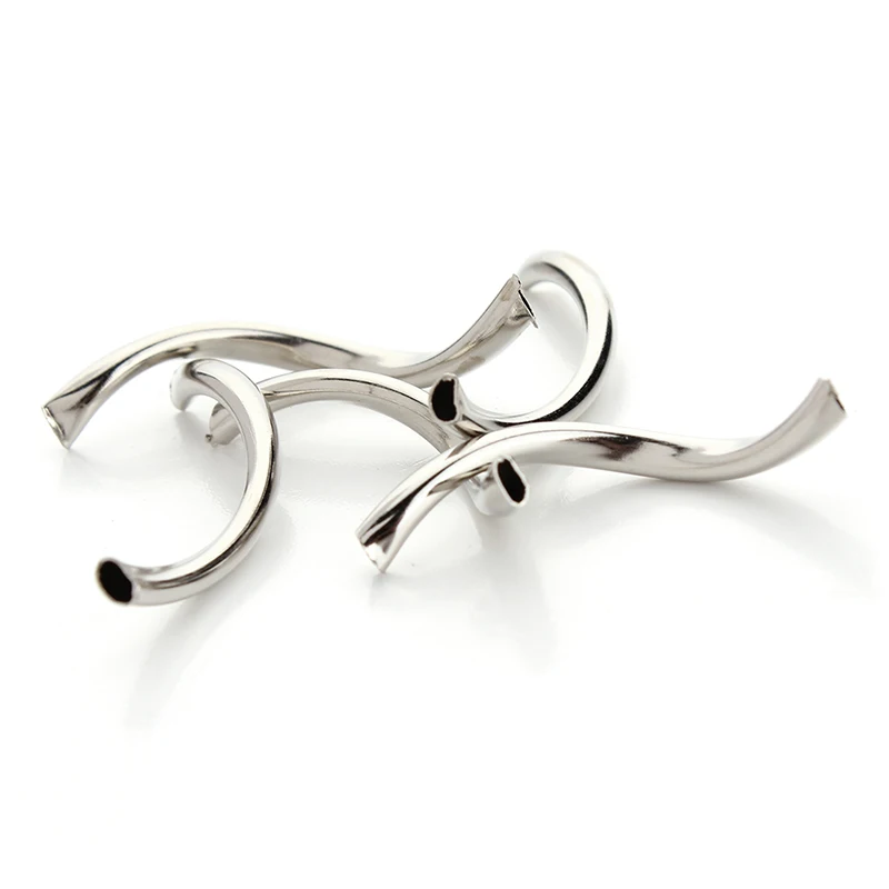 Бусины-разделители для ювелирных изделий гладкие медные изогнутые трубки с