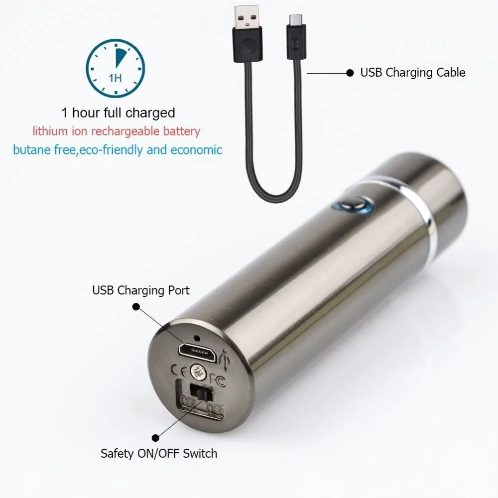 Перезаряжаемые двойной дуги usb-зажигалка, ветрозащищенная зажигалки для электронных сигарет электрическая курительная трубка сигары прикуриватель зажигалка usb