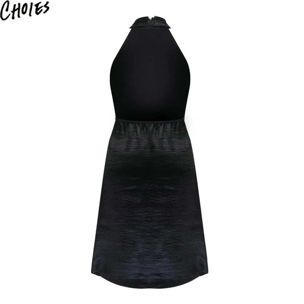 Женское платье с металлическим отливом 3 цвета пикантные низкой спиной короткое