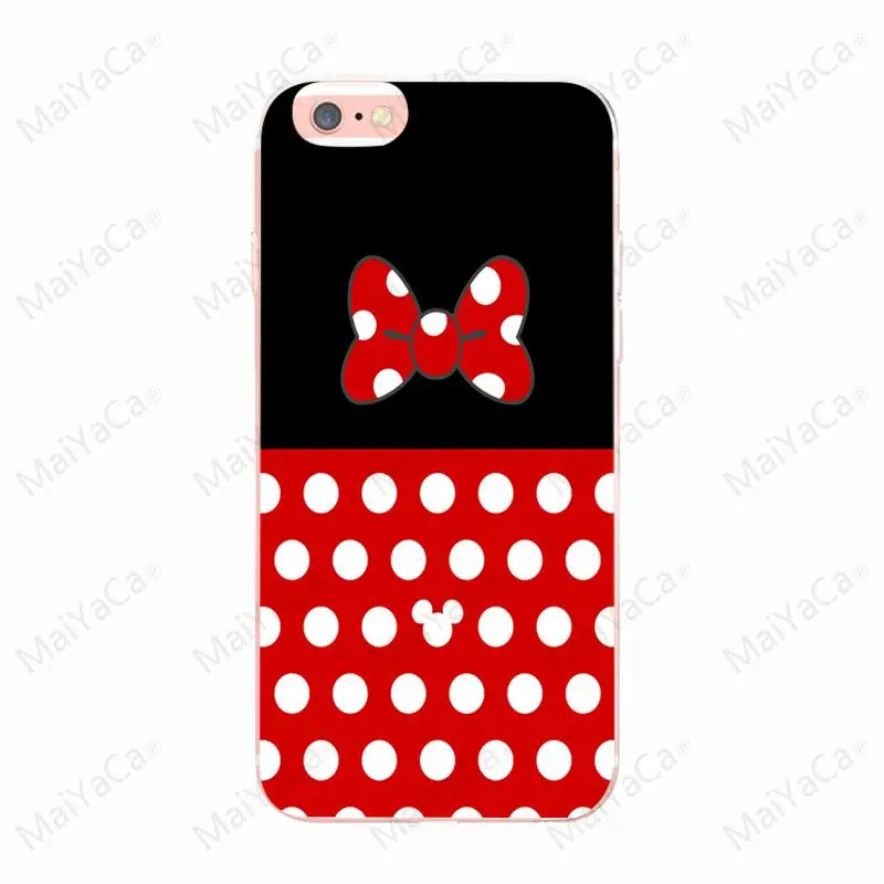 MaiYaCa Минни Маус для Apple iphone X XR XS для iphone 7, 7 plus TPU чехол для телефона iphone 8 8plus 6 6s plus 5 5S SE чехол для телефона