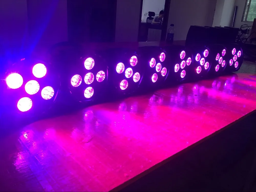 4PCS/ 5X12W led Par lights RGBW 4in1 flat par dmx512 disco professional dj equipment | Лампы и освещение