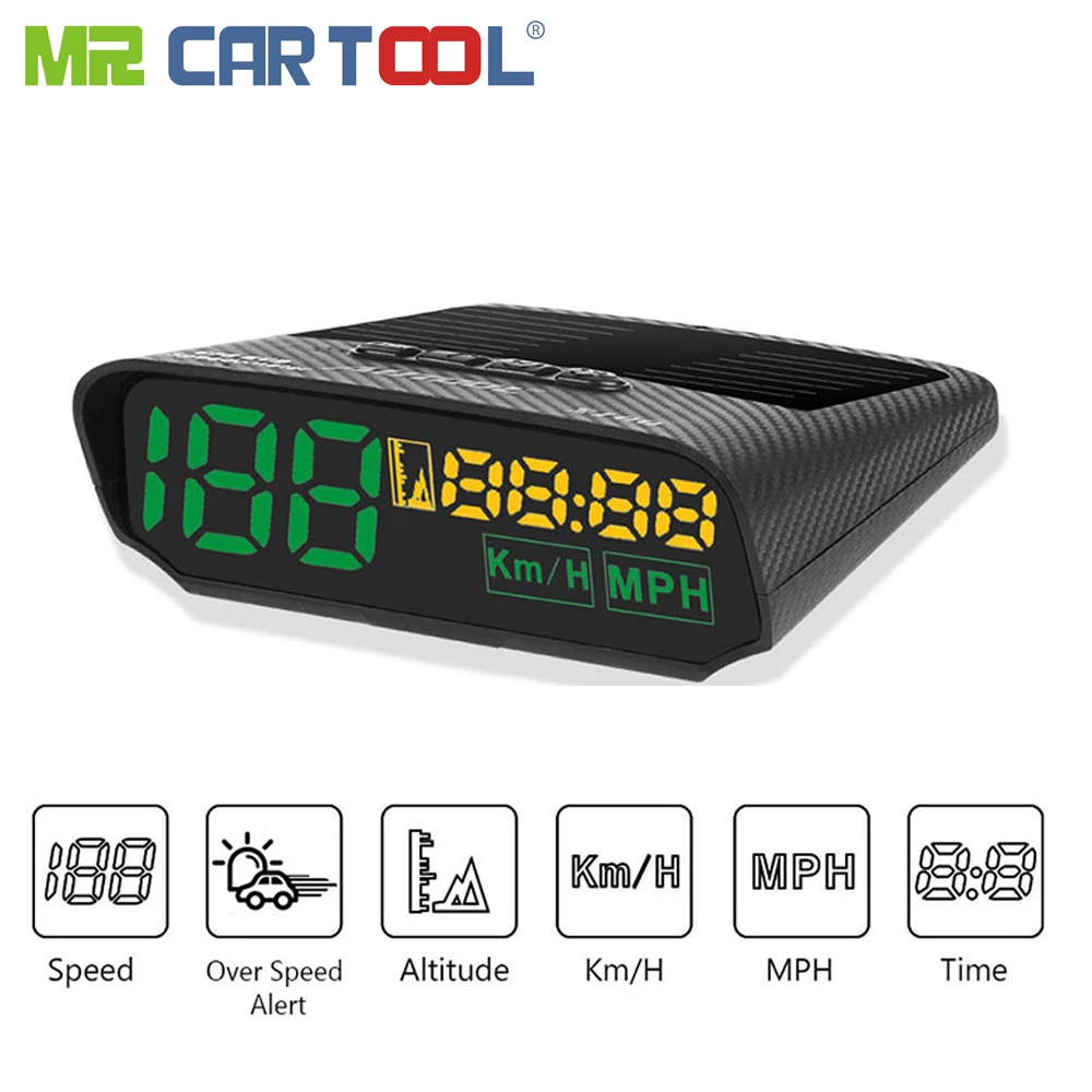 Autool X100 автомобильный коллиматорный Дисплей цифровой автоматический Hud OBD2 II gps