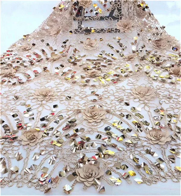 Африканская чистая кружевная Высококачественная Французская ткань с вышивкой