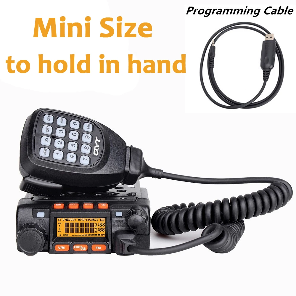 QYT KT8900 UHF VHF DUAL BAND Two Way Radio Transceiver with USB Programming Cable KT-8900 15KM Long Range Base  Station