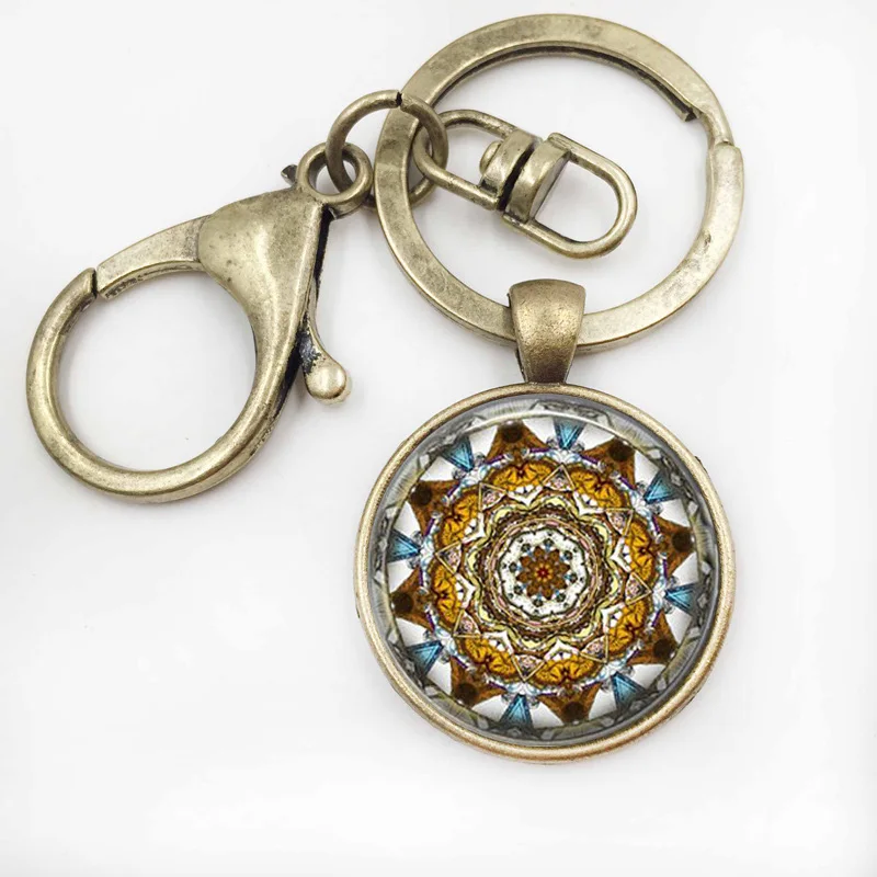 Bronze keychain Ожерелье, модное ожерелье мандала, Подвеска для женщин, Ретро стиль, Йога, колье, колье, ожерелье, ювелирное изделие, бижутерия, Colar Feminino HZ1 - Окраска металла: Bronze keychain
