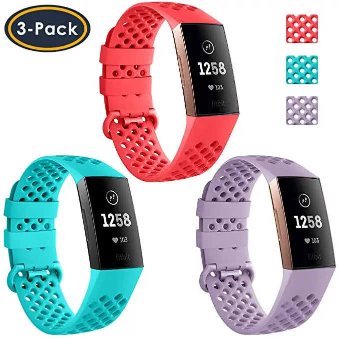 Синий 3 шт., Модный женский мужской браслет, ремешок для Fitbit Charge, 3 ремешка для замены, Мужские t Часы Для Fitbit Charge3 Смарт-часы аксессуары - Цвет: Синий
