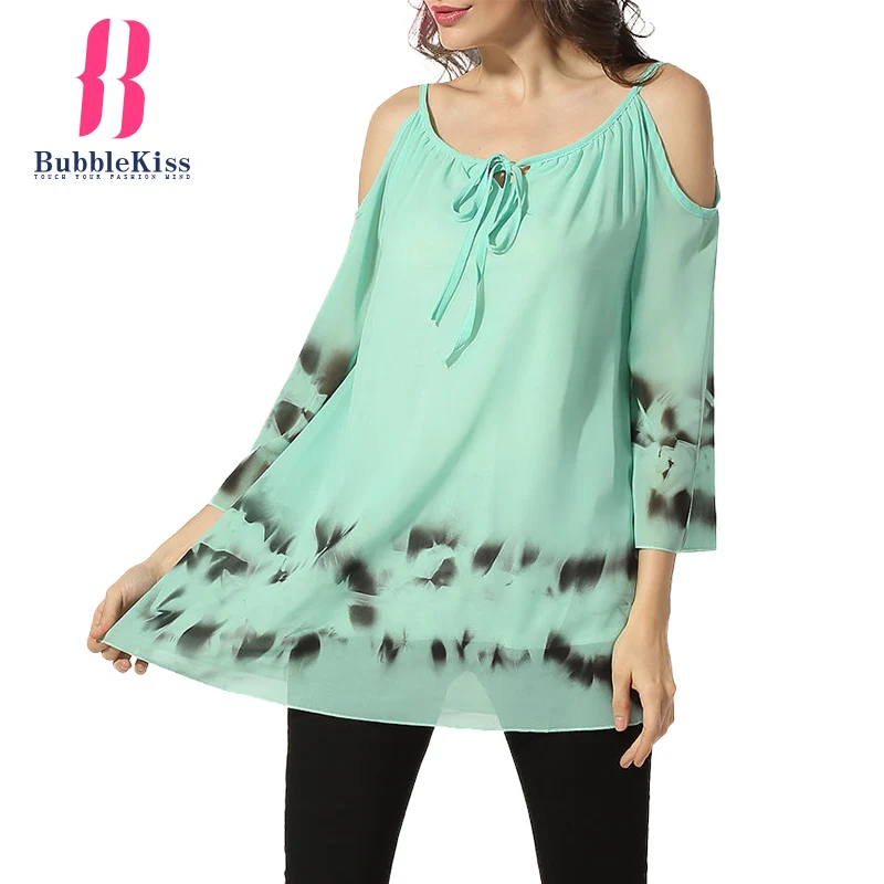 Спагетти ремень Шифоновая блузка рубашка Для женщин летние Повседневное с