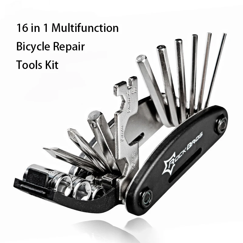 

Bicycle Repair Tools Kit 16 in 1 Hex Spoke Cycling Screwdriver Tool MTB Mountain Cycling Bike Repair Set Multifunction Tool