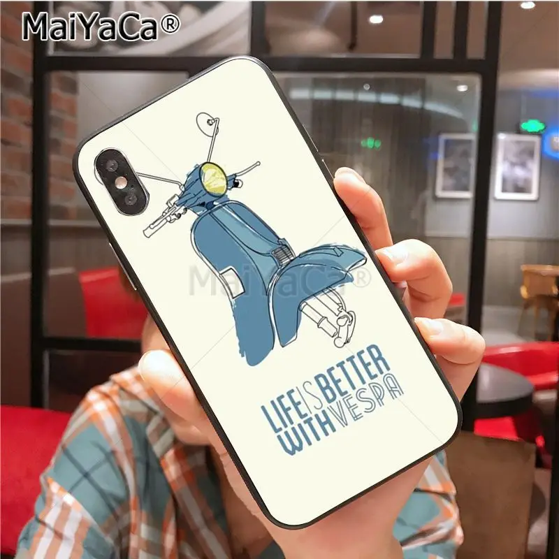 4 MaiYaCa Vespa скутер чехол для телефона iphone 11 Pro X 8 7 6 6S Plus 5 5S SE cass - Цвет: 4