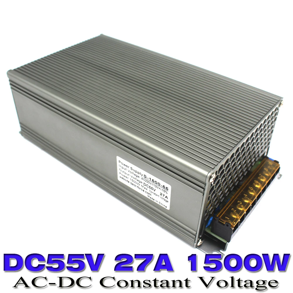 Новый импульсный источник питания dc55V 27A 1500W трансформатор драйвера 110 220v AC dc 55v SMPS