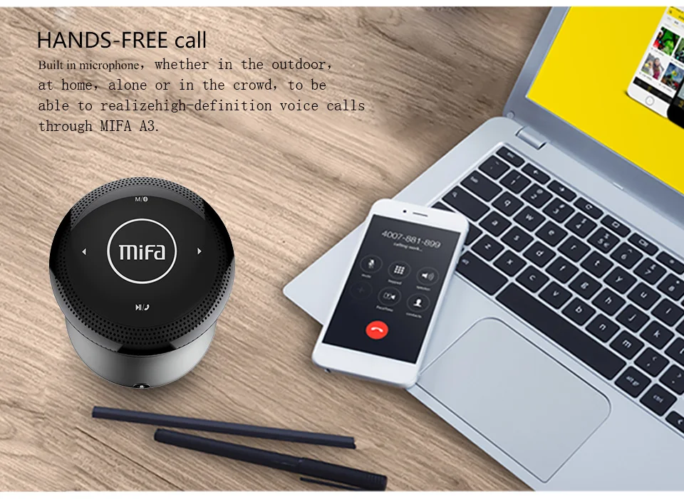 Mifa A3 осязаемый Bluetooth Беспроводной громкий Динамик звук 10WStereo для объемного звучания музыки Системы Водонепроницаемый звуковая панель с басами Динамик