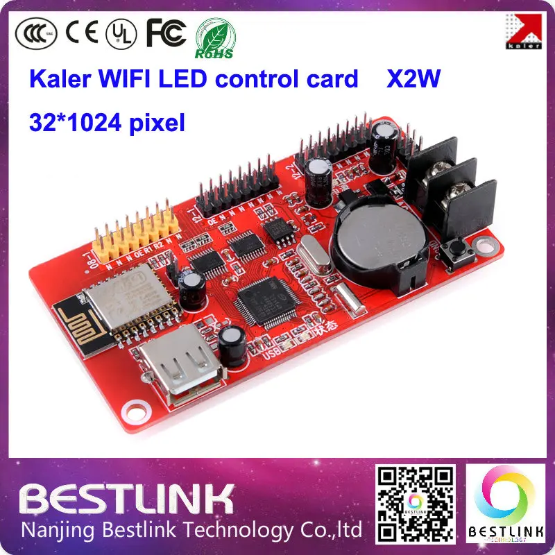 XU2W LED контроллер карта 32*512 пикселей Калер управления WiFi x2w порт USB для P10 moving знак