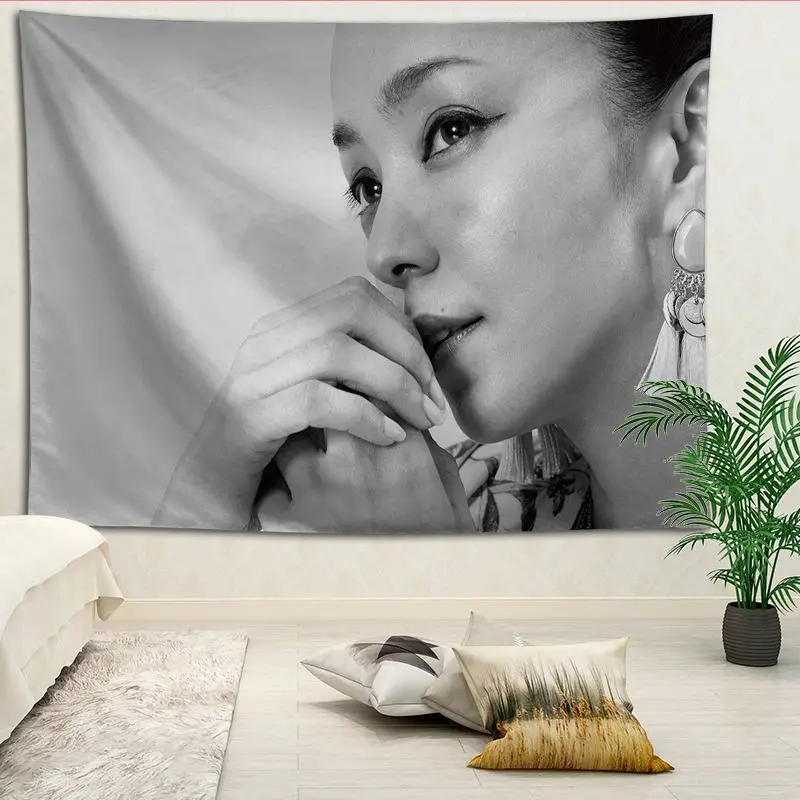 Namie Amuro Настенный декор гобелен макет комнаты живопись фон украшение стены постельное белье гобелены логотип на заказ