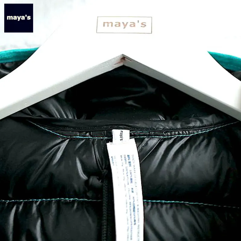 Mayas/детский синий пуховик с длинными рукавами детская Базовая зимняя куртка