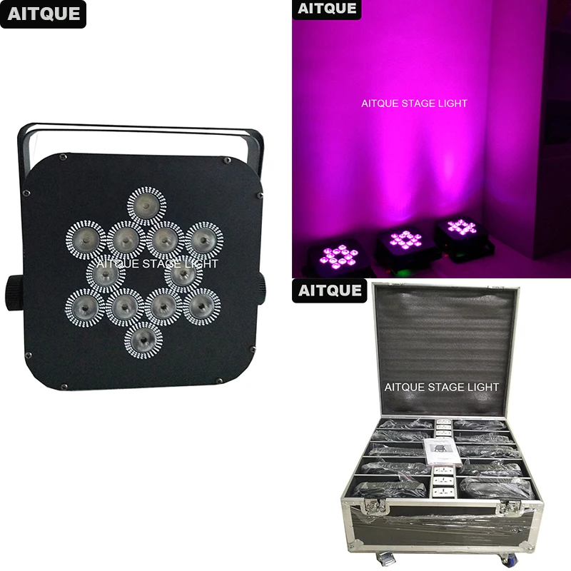 (20 огни/случае) dj light Дискотека фонари светодиодные par УФ 12x18 Вт беспроводной led