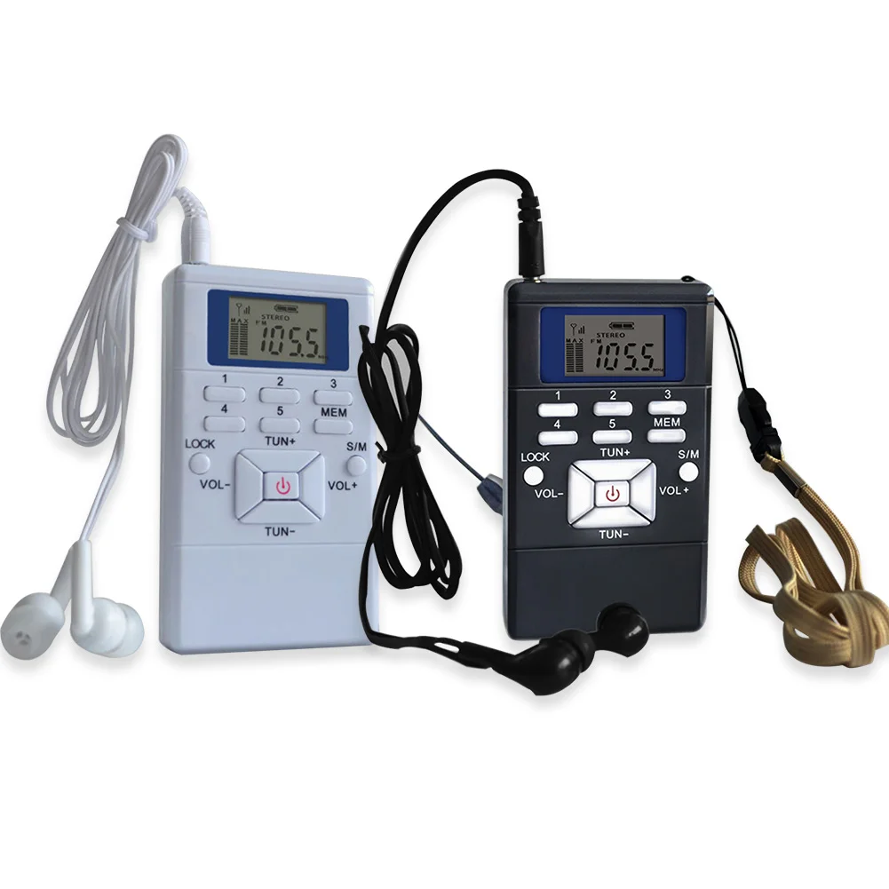 Радио ЖК-дисплей мини FM портативная цифровая Встроенная антенна двухканальный