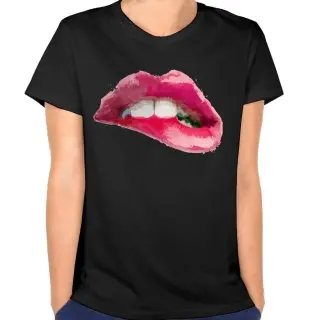 Губы Помада Цветной логотип женские 2017 случайные футболки короткие broadcloth