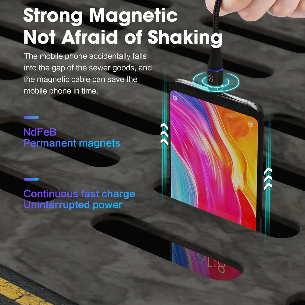 Магнитные кабели микро usb c data SIKAI 3 в 1 5A 3A супер быстрая зарядка для iphone huawei moblie