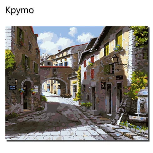 VA-0455 Kpymo DIY PBN Arcylic живопись по номерам зима на холсте в рамке настенные картины искусство для гостиной украшение дома VA-0461 - Цвет: VA-0455