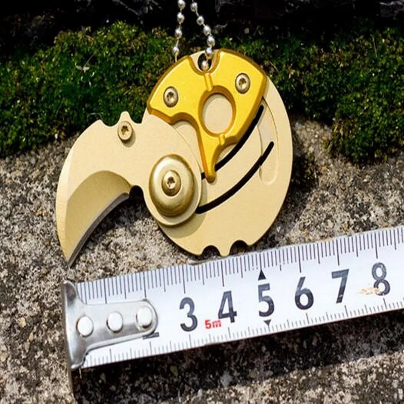 Multi - function coin knife outdoor EDC portable gadget mini key ring pendant without lock small folding tool | Спорт и развлечения