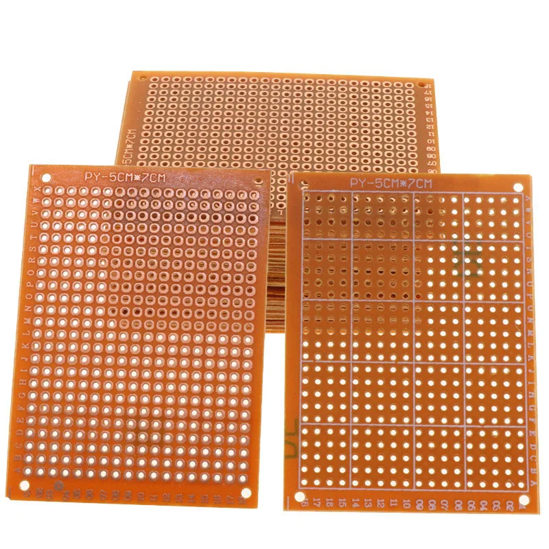 10 шт. прототип бумага Медь PCB Универсальный Эксперимент Матрица печатная плата 5x7 см Лидер продаж электрические аксессуары печатная плата