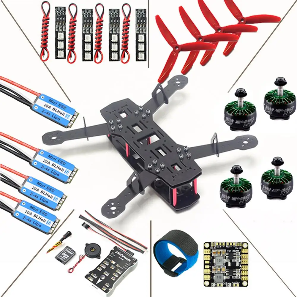 Квадрокоптер с рамкой ZMR QAV250 Pixhawk PX4 Контроллер полета BLHeli_S 20A 2208 2450KV бесщеточный