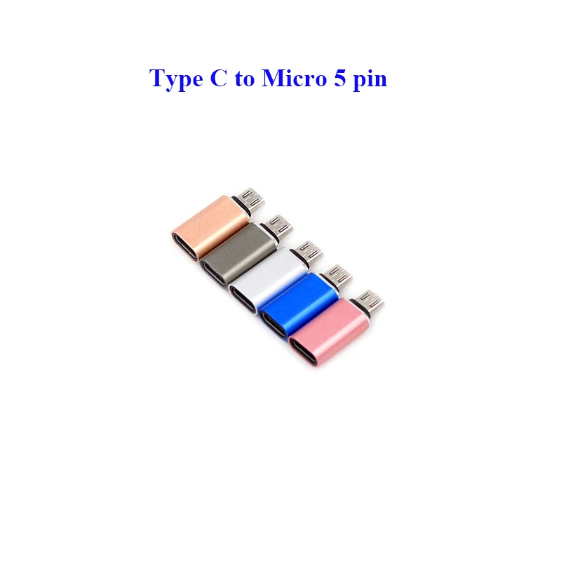 Алюминиевый металлический Micro USB для 8 контактного микро usb 3 1 type C разъем конвертер