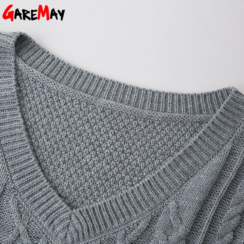 Sweater Women Pull Knitting Jumper Autumn Winter Pullover Female Jersey Mujer Invierno Knitted Tops For GAREMAY | Женская одежда