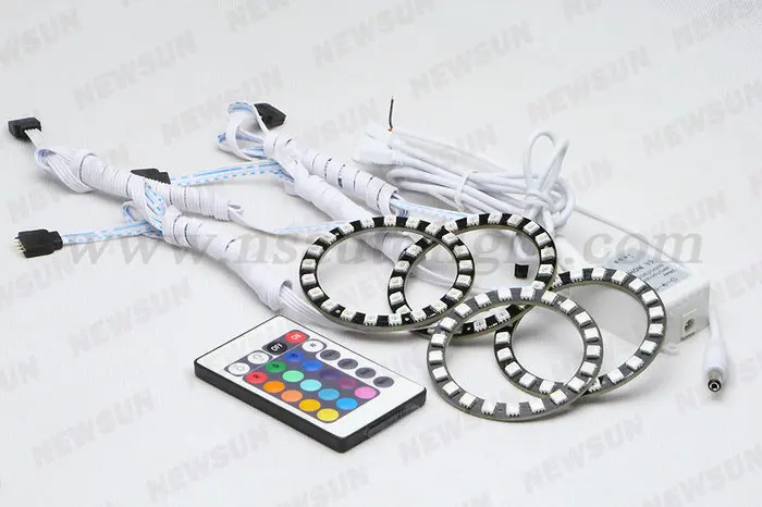 Бесплатная доставка 60 мм 66 72 75 80 90 100 120 125 RGB LED Ангельские Глазки светодиодный