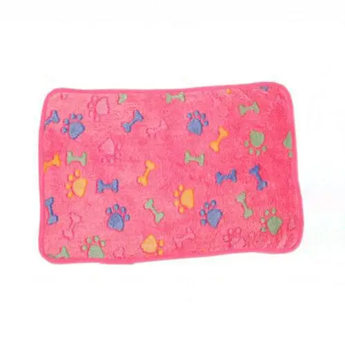 pink bone Одеяло для домашних животных с принтом ручной стирки, коврики для кошек и собак, мягкое теплое зимнее одеяло для сна, s, для собак, щенков, теплые коврики для путешествий - Цвет: pink bone