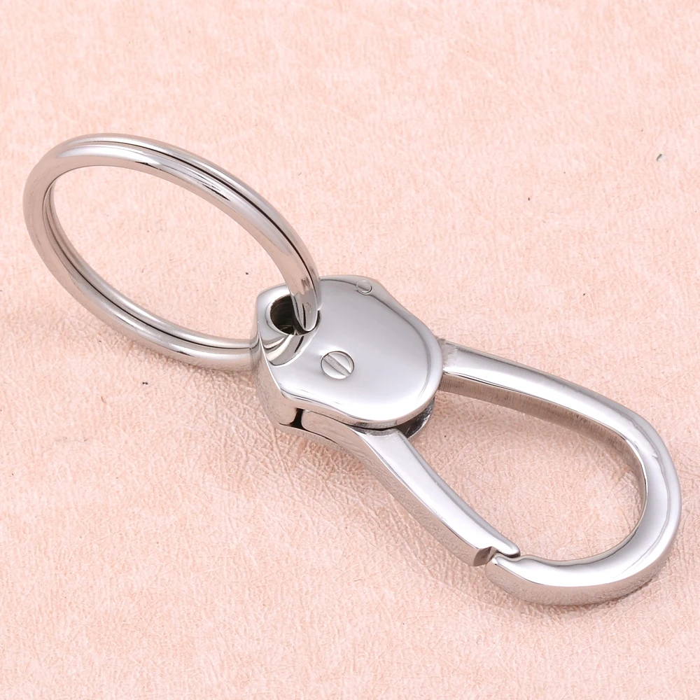 

ijk0041 Top Quality 5/10/20Pcs/Lot Wholesale Deft Design Manufacturer Customized 316L Stainless Steel Key Clasp Key Ring