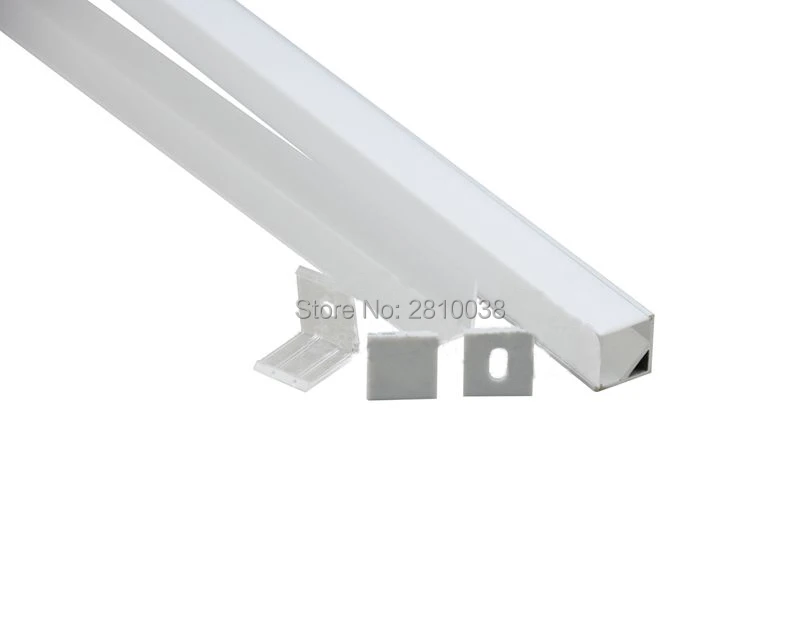 10X2 м наборы/партия угол 90 градусов алюминиевый светодиодный канал экструзия и