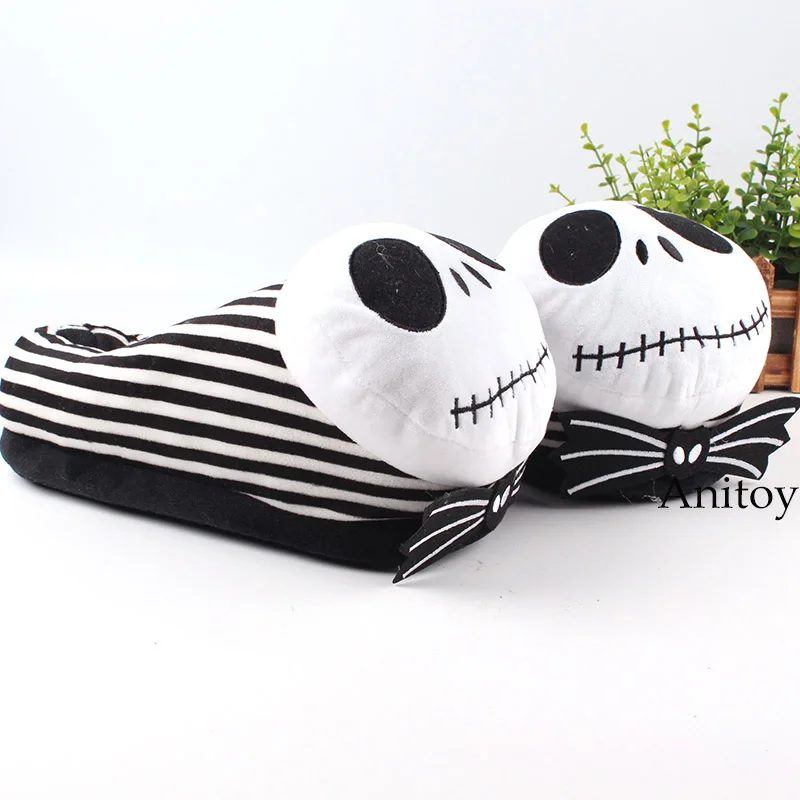 Кошмар перед Рождеством; плюшевая обувь Jack Skellington; Домашние зимние мягкие тапочки для детей; женские и мужские; 28 см
