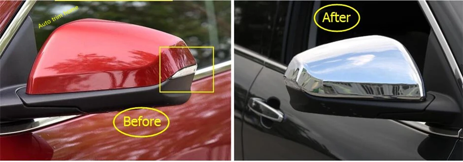 Lapetus внешняя дверь зеркало заднего вида крышка отделка Подходит для Chevrolet Equinox яркий углеродного волокна ABS