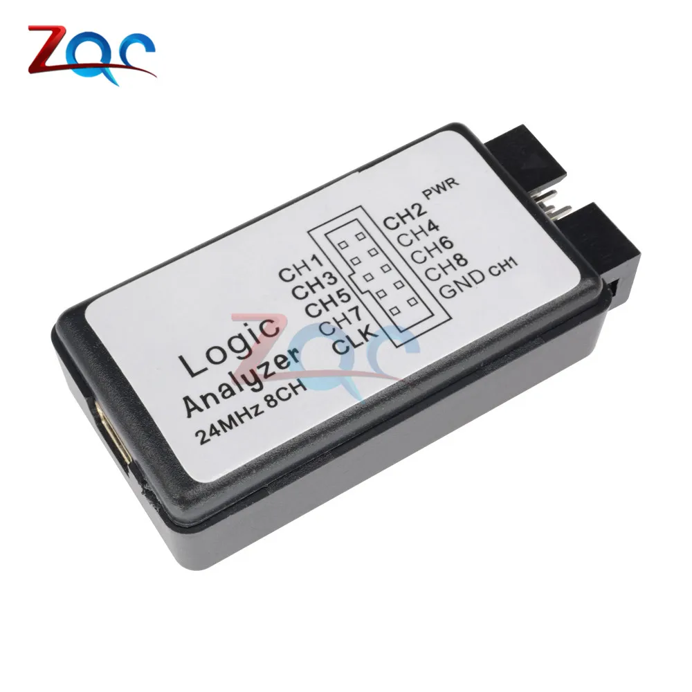 Устройство логического анализатора с ферритовым кольцом EMI USB-кабелем 24 МГц 8