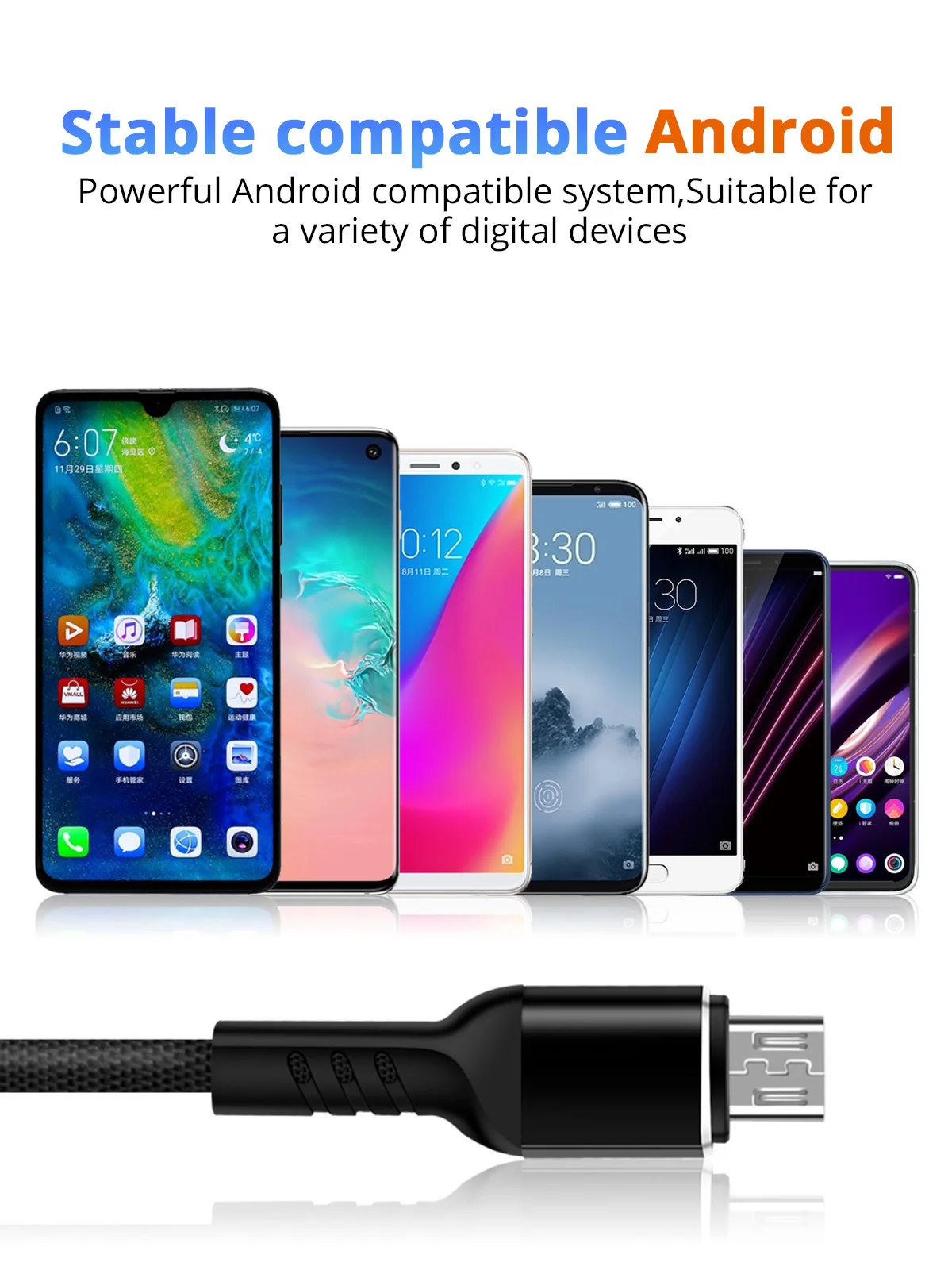 ANKNDO Micro USB кабель Quick Charge 3A Android тканевый плетеный кабель для передачи данных 1 м 2 м USB ЗУ для мобильного телефона Быстрая зарядка мягкий провод