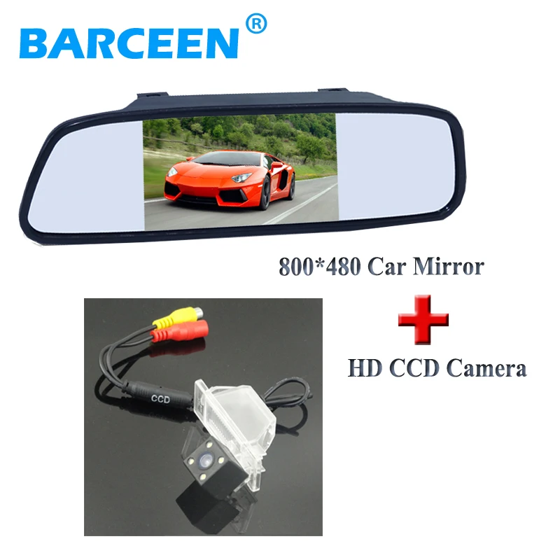 4 светодиодных лампы парковочная камера для автомобиля с монитором зеркала NISSAN