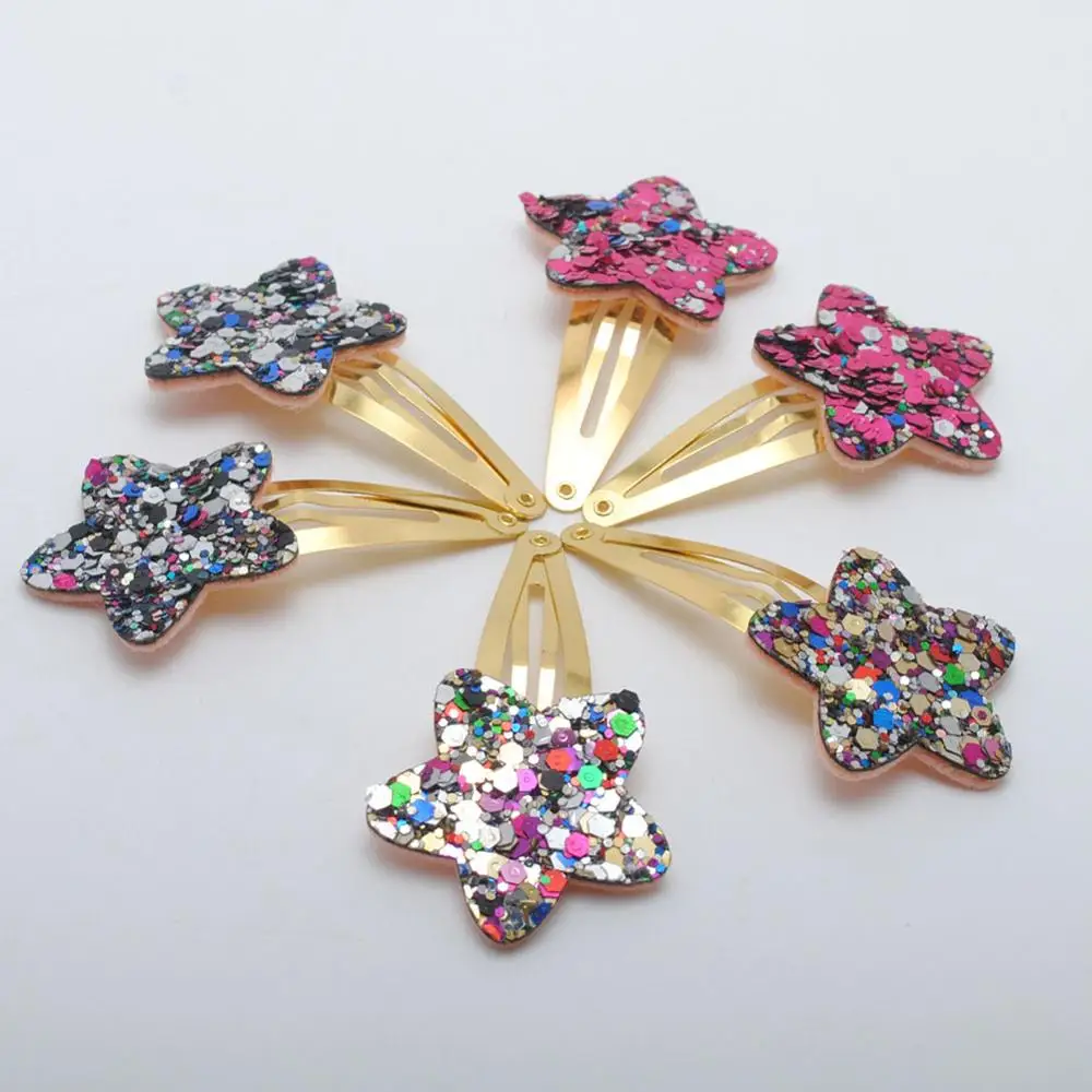 3 Pair Hairclips 6 шт./лот, дизайн, заколки для волос Corea для девочек, детские блестящие заколки для волос, заколка для волос с изображением звезд, сердечек, ушей МИККИ, короны, позолоченная заколка для волос - Цвет: 3 Pair Hairclips