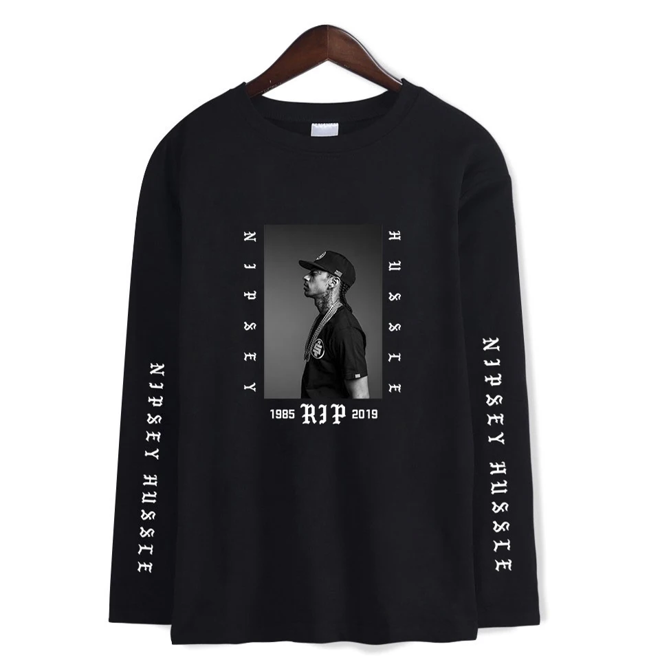 Nipsey Hussle R.I.P Мужская футболка с длинным рукавом Весна Kpop удобные мужские