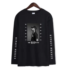 Nipsey Hussle R.I.P Мужская футболка с длинным рукавом Весна Kpop удобные