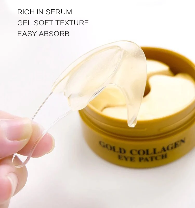 SNP Gold Collagen Eye Patch 60 PCS 0.3mg Gold 1000mg Hydrolyzed Collagen Plant Extract Moisturizing Anti Wrinkle Eye Masks