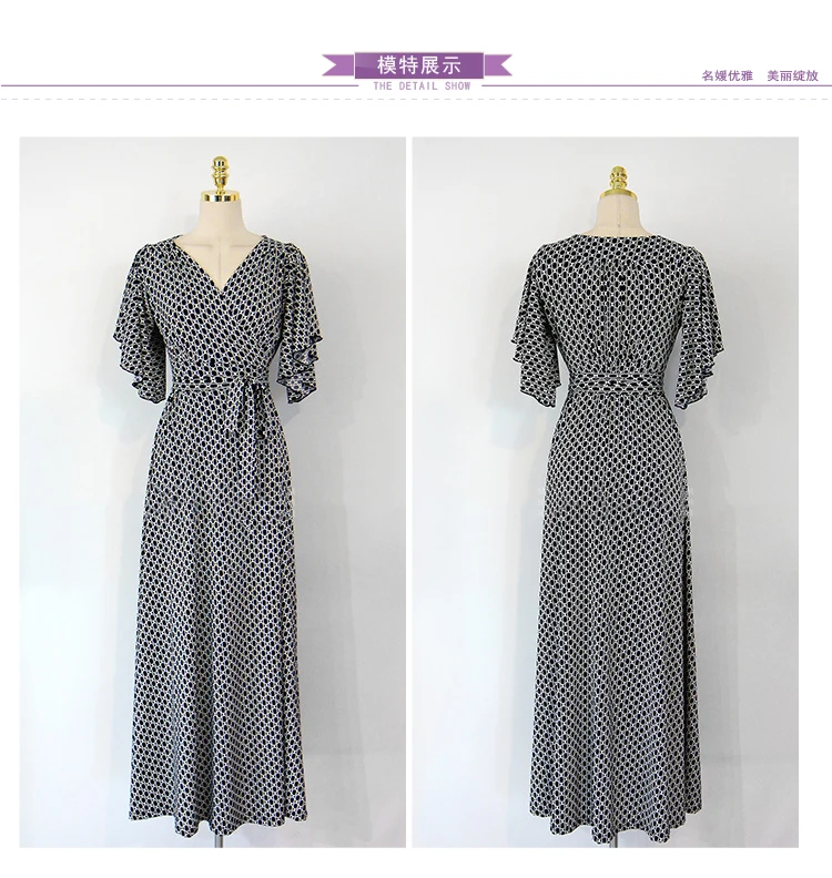 Новинка лета, женское шифоновое длинное платье макси в клетку, Vestidos, элегантное офисное женское платье в стиле бохо с разрезом и поясом, одежда для работы