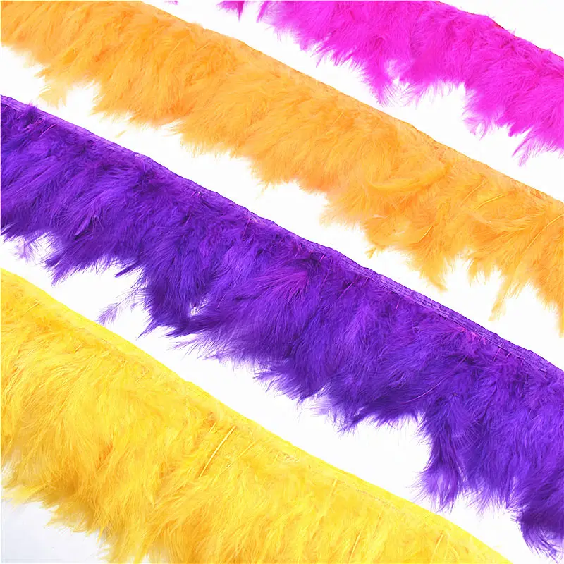 5 ярдов кожа розовый Marabou/перо фазана Лента отделка 10-15 см diy Декор турецкие перья