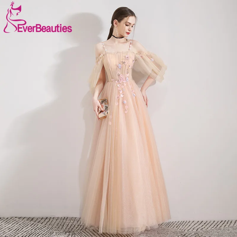 Vestidos Largos De Fiesta роскошное вечерное платье 2019 тюлевые накладные аппликации на