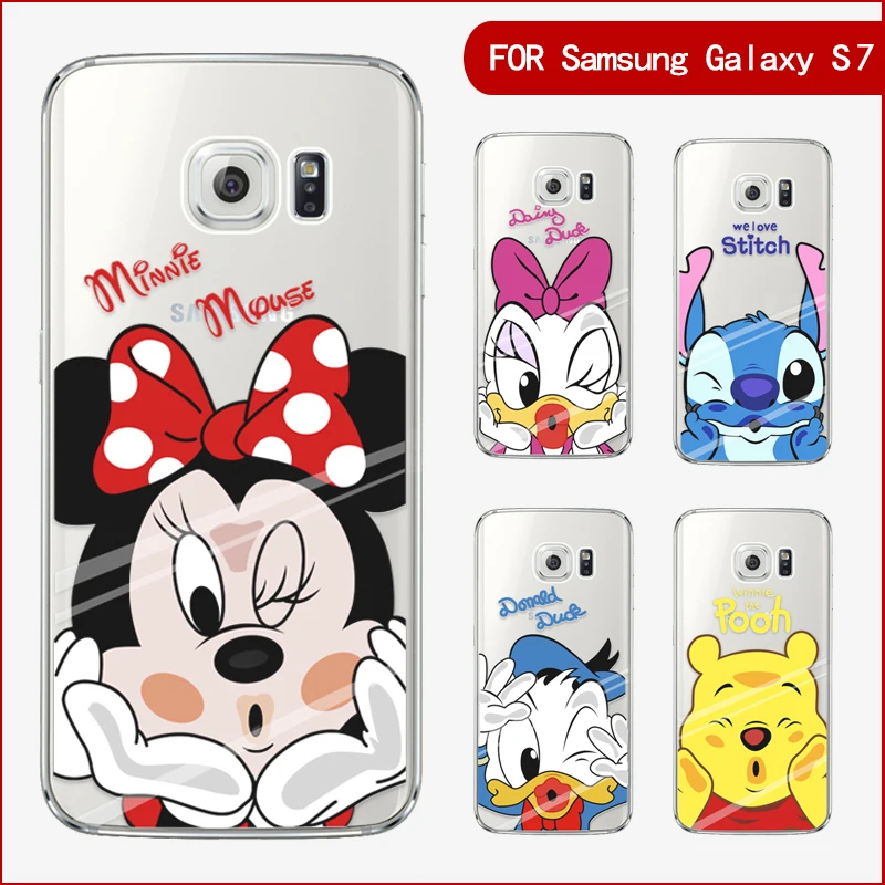Ультратонкий Мультфильм Назад Телефоны Случаи Обложка Для SAMSUNG Galaxy S6 S7