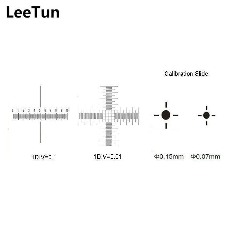 LeeTun крест точка 0 01 мм Микрометр калибровки линейка с 4 измерения детские весы для