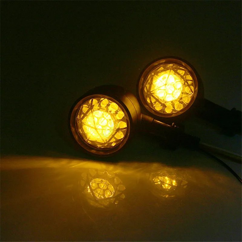 1 Пара мотоциклетный Ретро пуля алмазный объектив светодиодный указатель